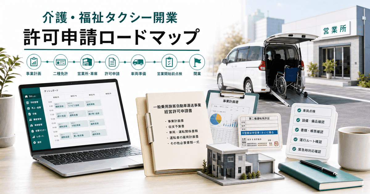 介護タクシー 必要な資格と免許 完全ガイド｜4つの資格・取得方法・費用【2026年版】